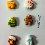 Resin Christmas fridge magnet set, holiday gift collection