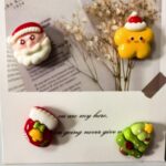 Resin Christmas fridge magnet set, holiday gift collection