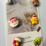 Resin Christmas fridge magnet set, holiday gift collection