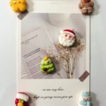 Resin Christmas fridge magnet set, holiday gift collection