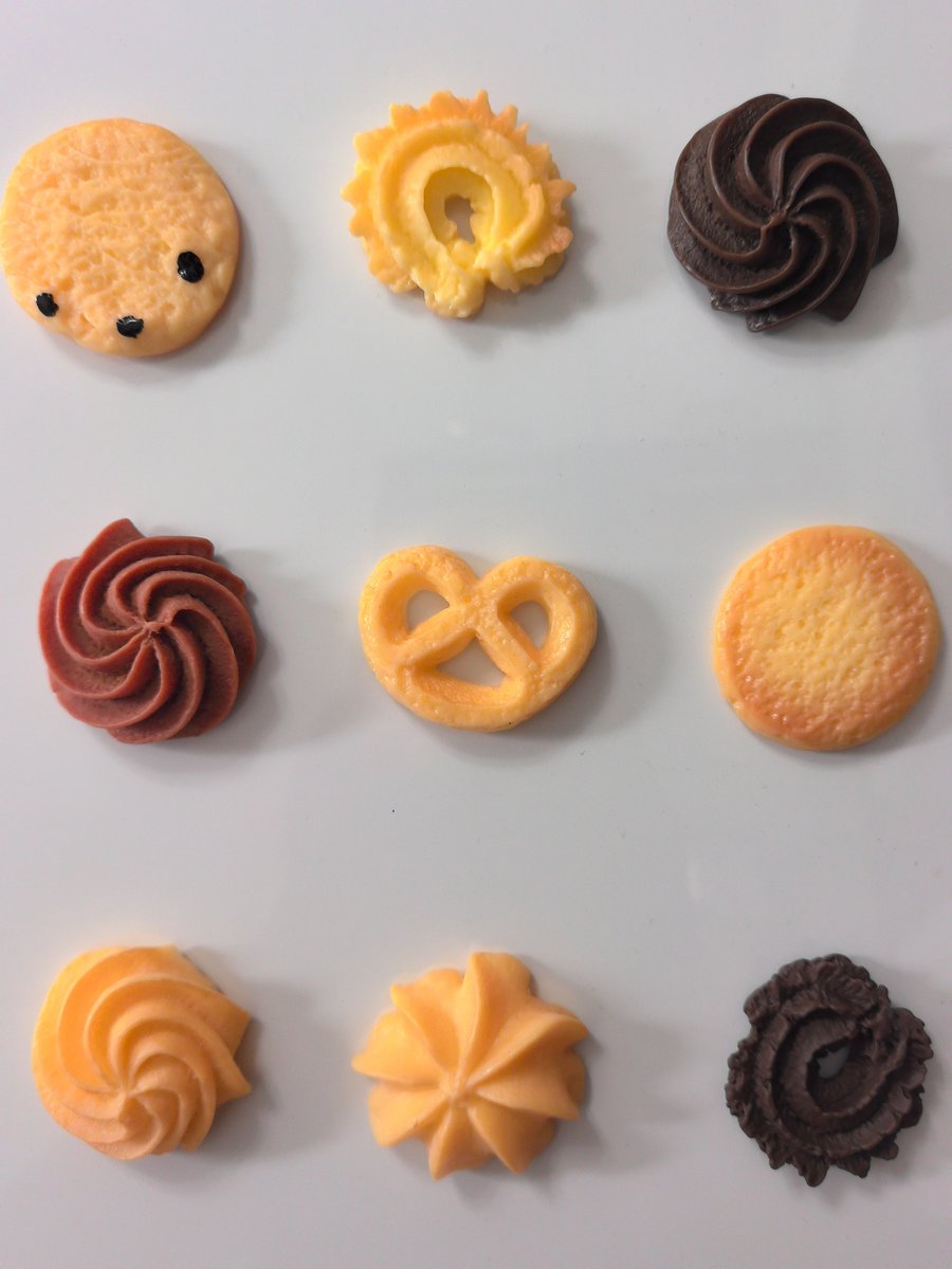 Resin cookie fridge magnet set, realistic dessert designs