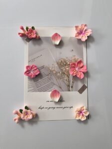 Resin flower magnets for fridge, colorful gift set