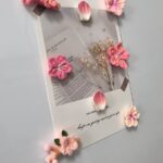 Resin flower magnets for fridge, colorful gift set