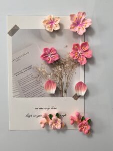 Resin flower magnets for fridge, colorful gift set