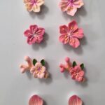 Resin flower magnets for fridge, colorful gift set