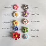 Resin flower fridge magnet set, handcrafted 3D floral design