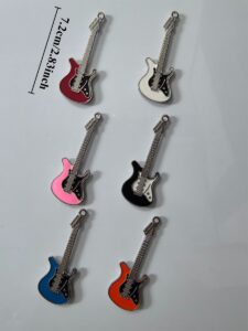 Resin electric guitar fridge magnets, music lover gift set