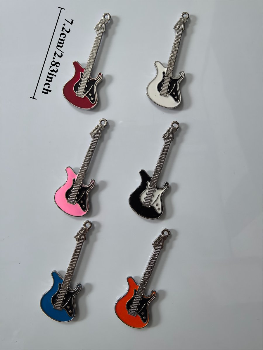 Resin electric guitar fridge magnets, music lover gift set