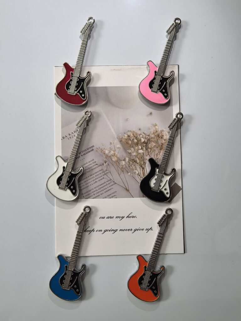 Resin electric guitar fridge magnets, music lover gift set