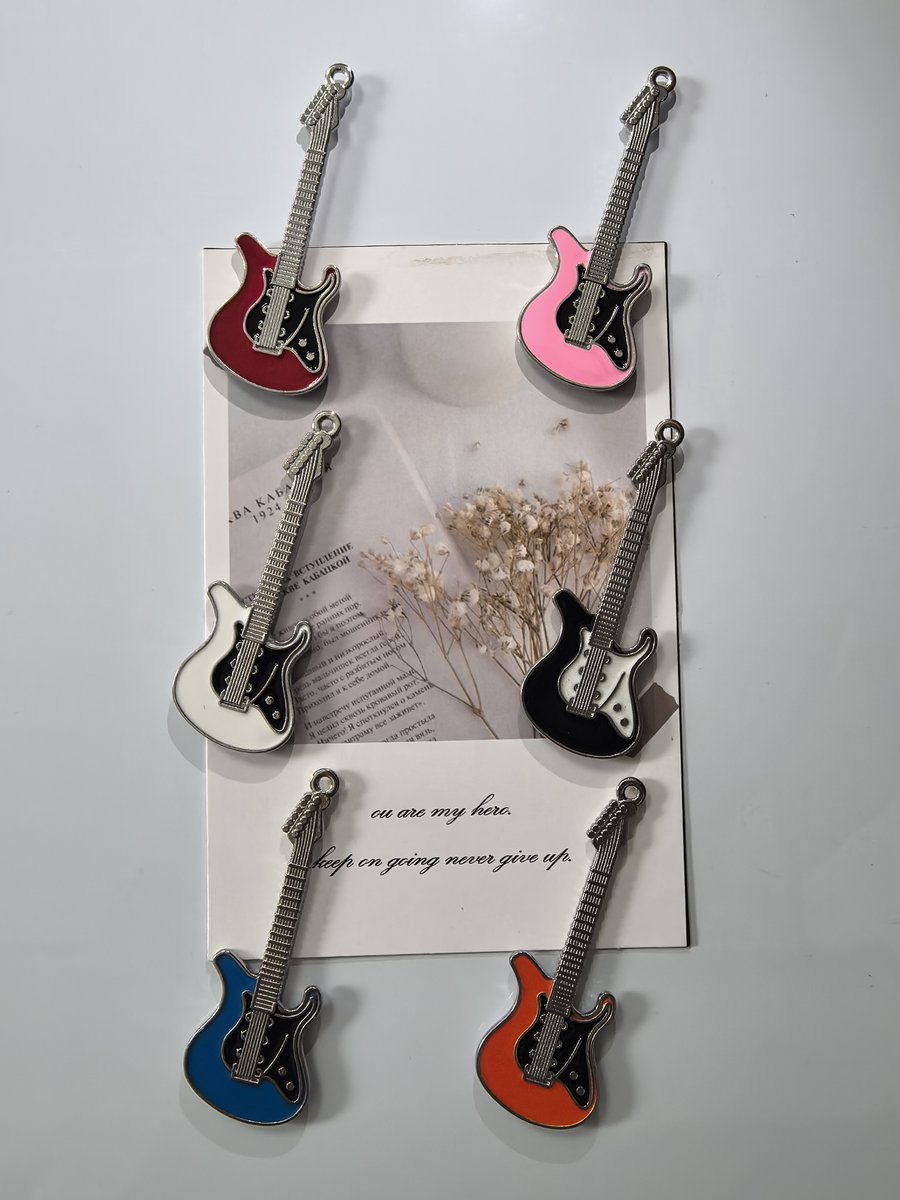 Resin electric guitar fridge magnets, music lover gift set