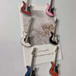 Resin electric guitar fridge magnets, music lover gift set