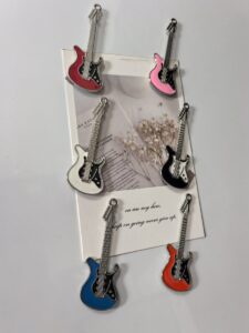 Resin electric guitar fridge magnets, music lover gift set