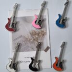 Resin electric guitar fridge magnets, music lover gift set