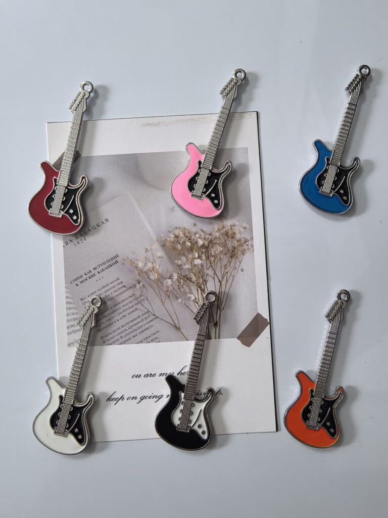 Resin electric guitar fridge magnets, music lover gift set
