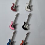 Resin electric guitar fridge magnets, music lover gift set
