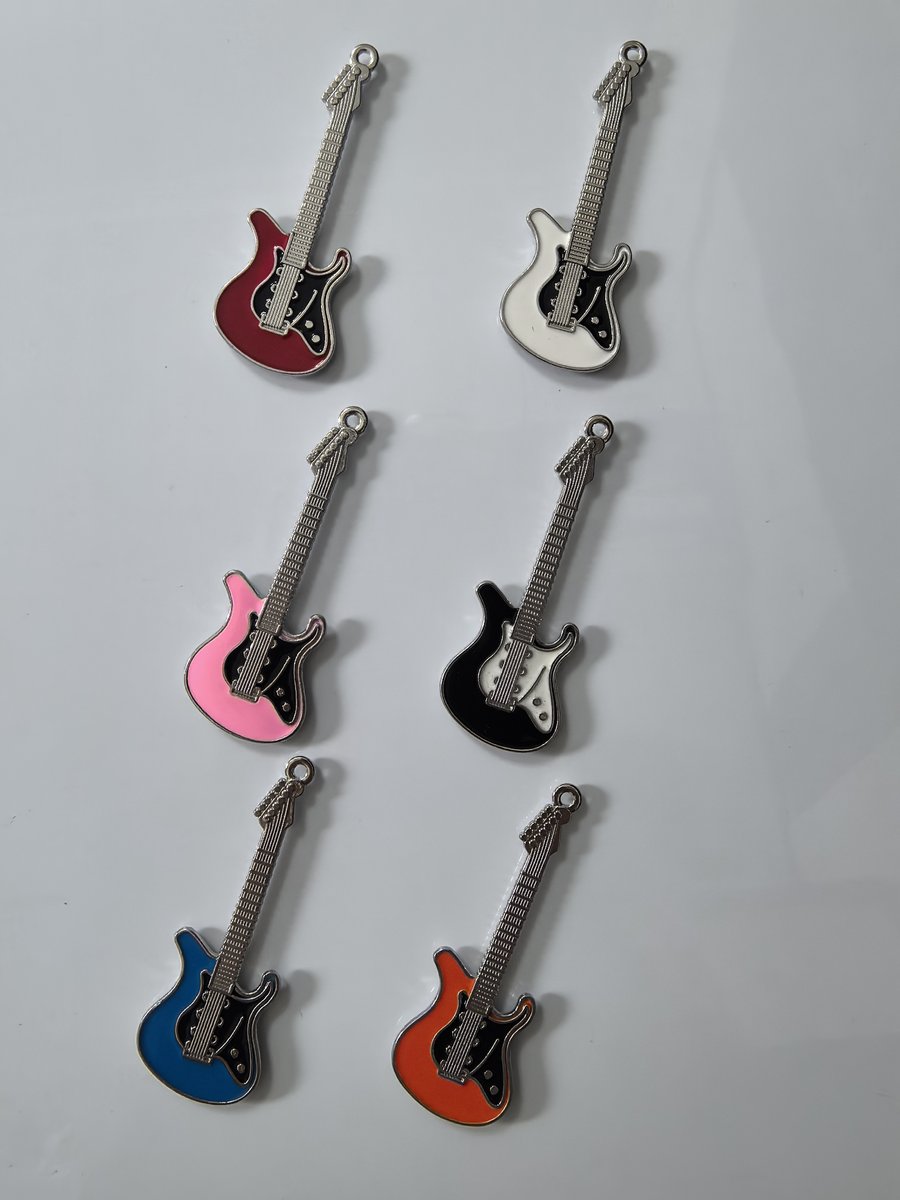 Resin electric guitar fridge magnets, music lover gift set