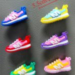 Resin sneaker-shaped fridge magnets, collectible shoe set