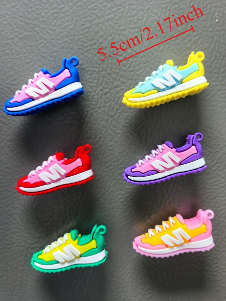 Resin sneaker-shaped fridge magnets, collectible shoe set