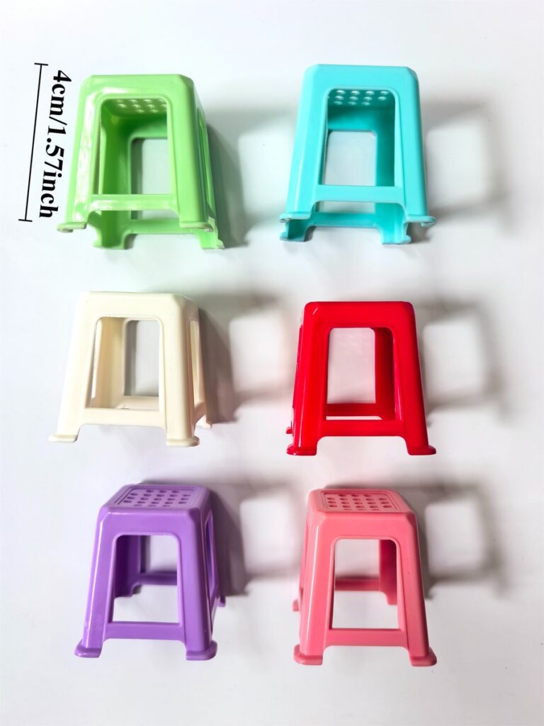 Resin miniature stool fridge magnets, novelty 3D collectible set