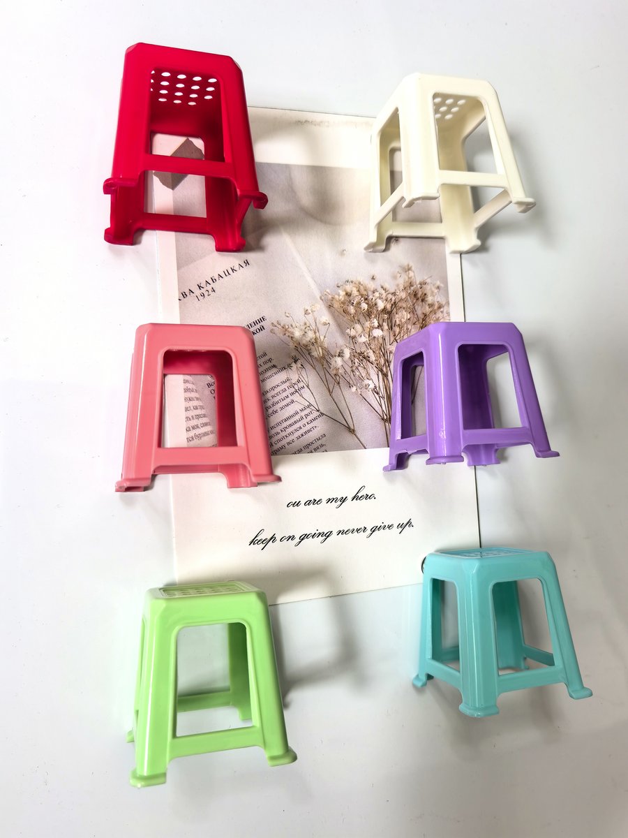 Resin miniature stool fridge magnets, novelty 3D collectible set